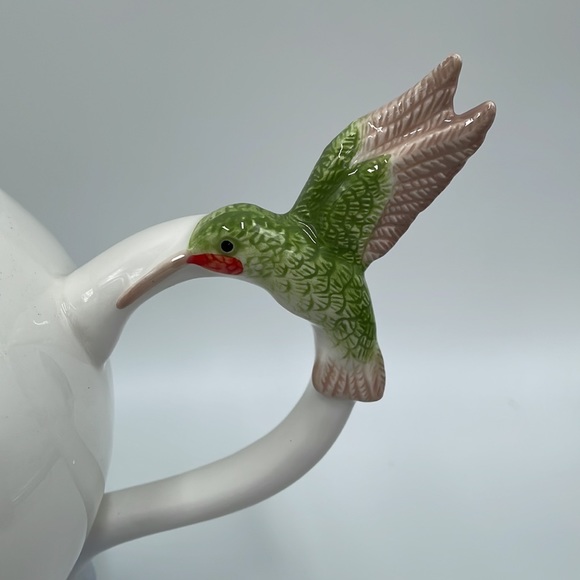 Vintage Lena Liu Hummingbird and Lilies Telefolra Tea Pot - Picture 9 of 12